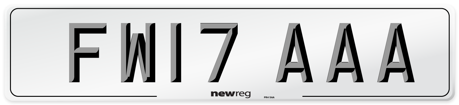 FW17 AAA Number Plate from New Reg